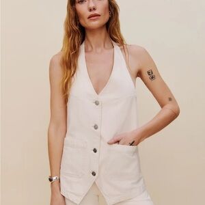 Reformation Brittany Denim Halter